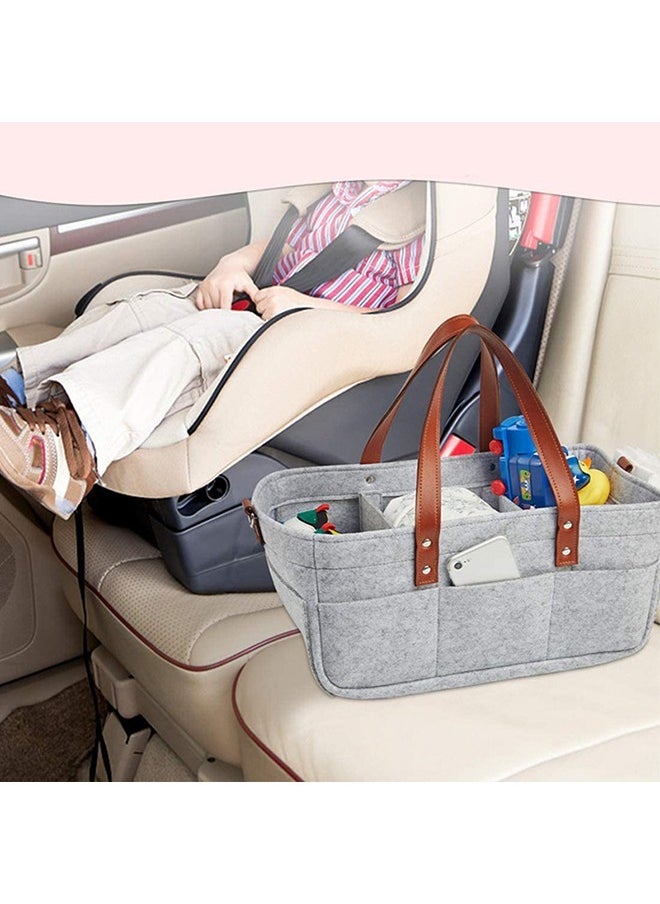 Arabest - Baby Diaper Caddy Bag With  Leather Handle - Image 1