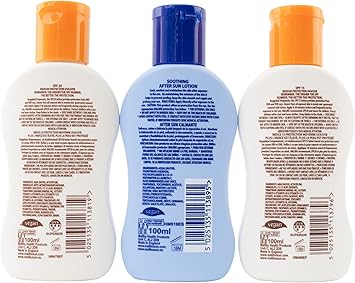 Malibu Sun Travel Essentials with Suncream Protection and Soothing Aftersun Lotion Water Resistant SPF 15 and 20 Multipack 3 x 100ml - Image 3