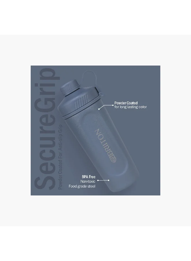 Briiton Water bottle -650Ml Double wall (stainless steel) Insulated Bottle-keeps Hot and Cold
