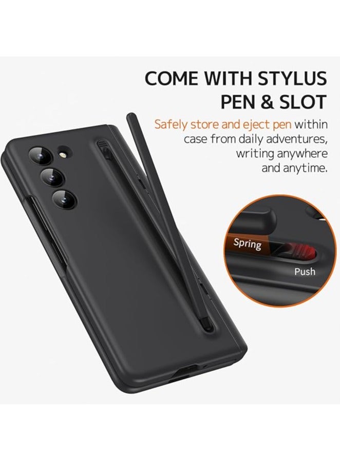 عام الحافظة متوافقة مع سامسونج جالاكسي Z Fold 5/6، تدعم قلم S Pen، حامي شاشة بوظيفة المفصل لسامسونج Z Fold 5/6، حافظة شاشة لسامسونج - Image 2