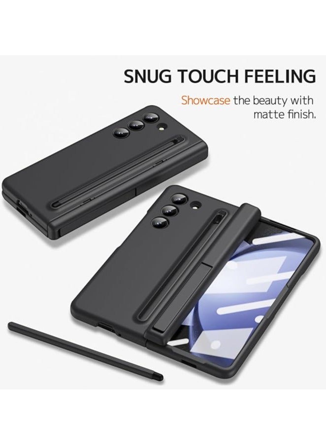 عام الحافظة متوافقة مع سامسونج جالاكسي Z Fold 5/6، تدعم قلم S Pen، حامي شاشة بوظيفة المفصل لسامسونج Z Fold 5/6، حافظة شاشة لسامسونج - Image 5