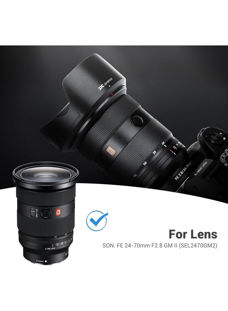 جي جي سي غطاء عدسة عكسي بنظام الماسك ALC-SH168 مخصص لعدسة سوني FE 24-70 ملم F2.8 GM II SEL2470GM2، بديل لغطاء العدسة الأصلي سوني ALC-SH168، يدعم تركيب مرشحات مقاس 82 ملم وغطاء حماية العدسة - Image 2