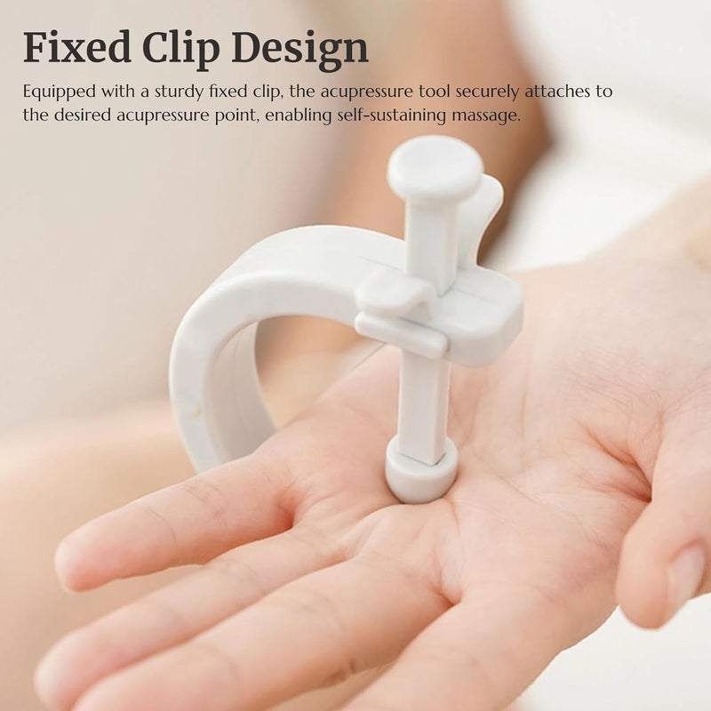 KINTEGOOD Adjustable Acupressure Massage Tool Acupuncture Pressure Point Massager with Fixed Clip Pain Relief for Feet Hands and Ears1Gray - Image 2