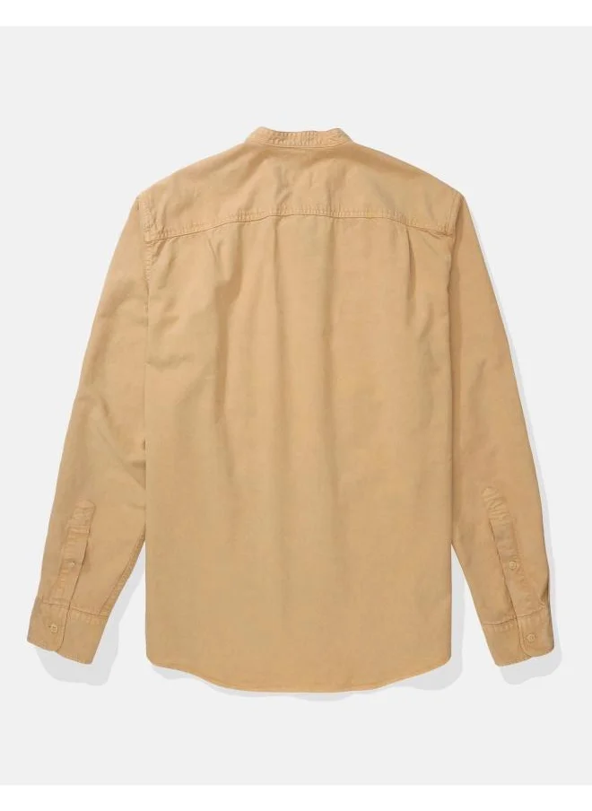 American Eagle Band Collar Classic Fit Shirt