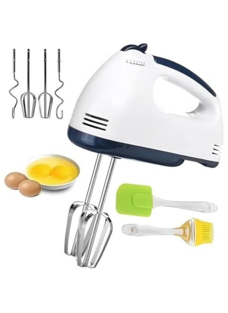 Orleans Cloud - 7-Speed Electric Hand Mixer, Lightweight Handheld Food Beater with Beaters & Dough Hooks, Egg Whisk, Cake Mixer, Milk Frother, Bread Maker for Baking & Cooking - Image 1