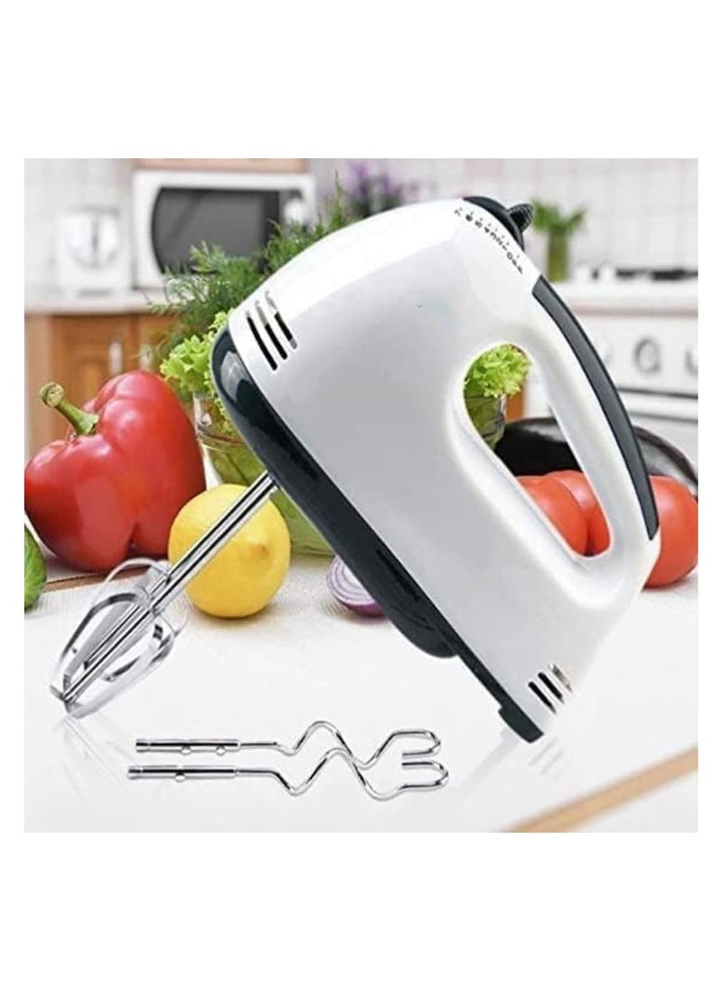 Orleans Cloud - 7-Speed Electric Hand Mixer, Lightweight Handheld Food Beater with Beaters & Dough Hooks, Egg Whisk, Cake Mixer, Milk Frother, Bread Maker for Baking & Cooking - Image 1