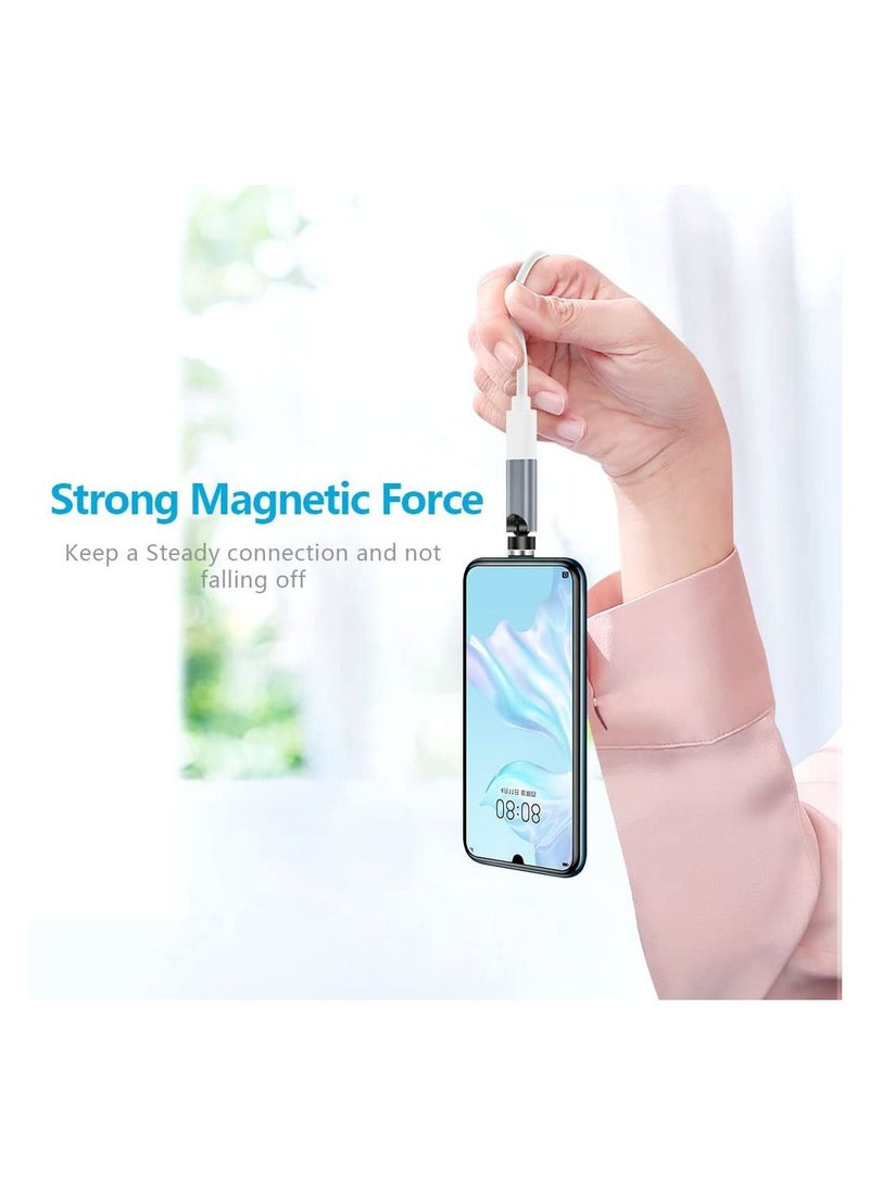 Y&D USB C Magentic Adapter 540 Degree Rotation 3 in 1 QC 3.0 Fast Charging Max Support 3A Grey for Tablet Laptop Mobile Phone and More Type Devices - Image 5