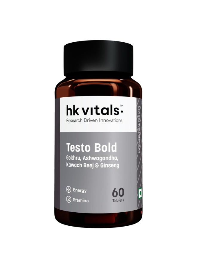 hk vitals Testo Bold (60 Tablets) | Testosterone Booster for Men | For Energy, Stamina, & Strength - Image 1