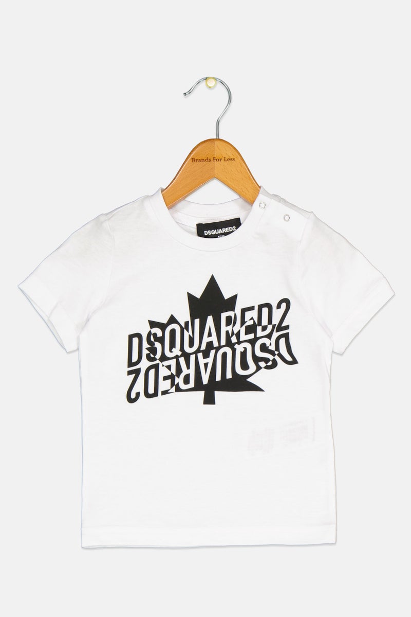 DSQUARED2 Toddlers Boy Crew Neck Short Sleeve Graphic Print T-Shirt, White - Image 1
