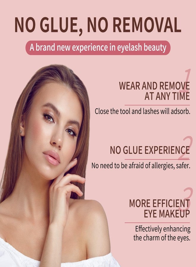 MLEN DIARY Magnetic Eyelashes, Reusable Dual Magnetic Lashes without Eyeliner, Natural Look Magnetic Eyelashes with Applicator, Soft Magnets False Eyelashes, No Glue & No Makeup Remover, Sweet Cat - Image 2