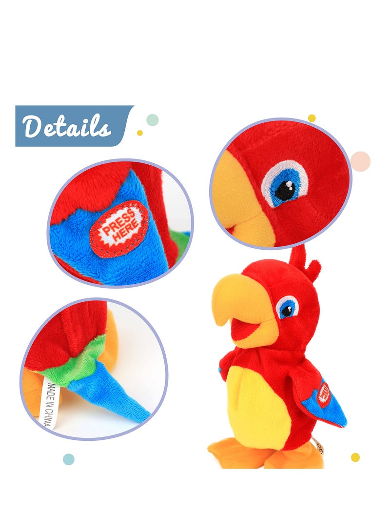 Funny Talking Parrot Repeats What You Say, Electric Speaking Walking Toys, Multifunctional Plush Pronunciation Parrot, Repeat Bird Toys Creative for Children Kids