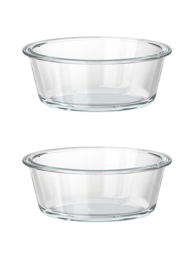 Heat Resistant Pyrex Glass Oven Tray Round Set