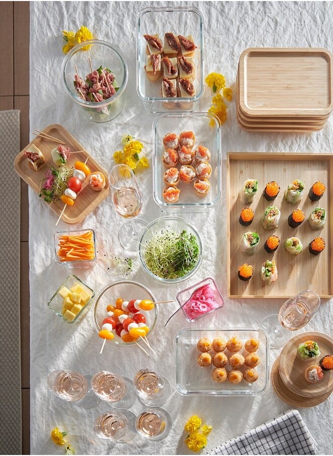 Heat Resistant Pyrex Glass Oven Tray Round Set