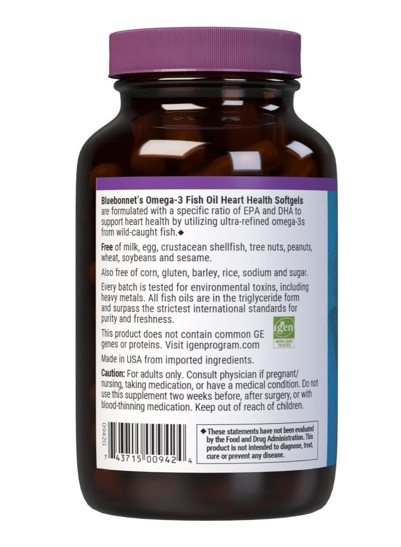 Bluebonnet Omega-3 Heart Formula, 60 Count - Image 3