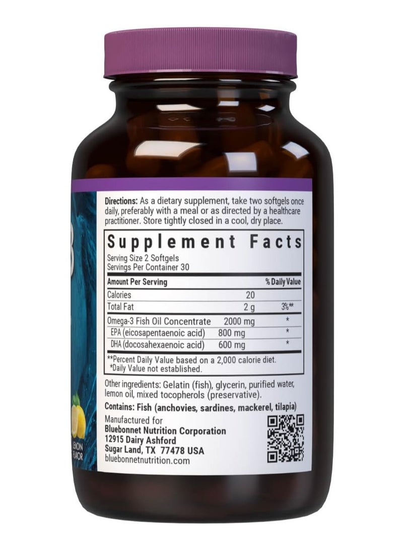 Bluebonnet Omega-3 Heart Formula, 60 Count - Image 2