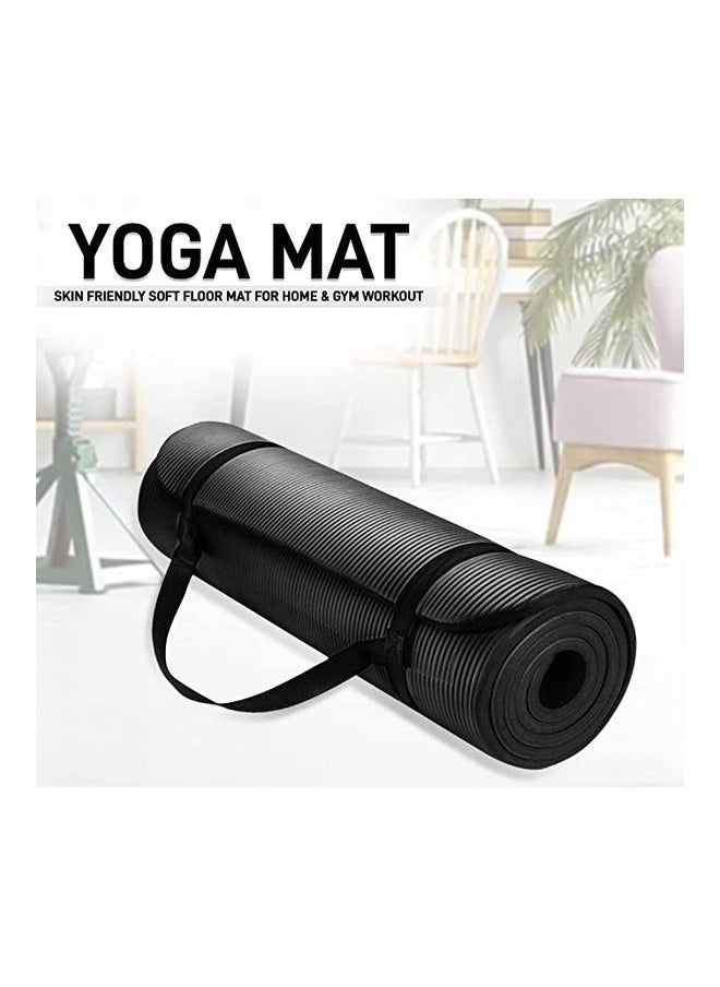 Generic 10mm Extra Thick Cushion Yoga Mat | Non-Slip Yoga Exercise Mat for Home Gym | – Black ‎18.3 x 6.1 x 1cm ‎18.3 x 6.1 x 1cm  - Image 2