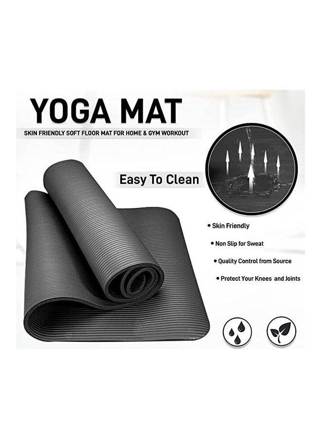 Generic 10mm Extra Thick Cushion Yoga Mat | Non-Slip Yoga Exercise Mat for Home Gym | – Black ‎18.3 x 6.1 x 1cm ‎18.3 x 6.1 x 1cm  - Image 3