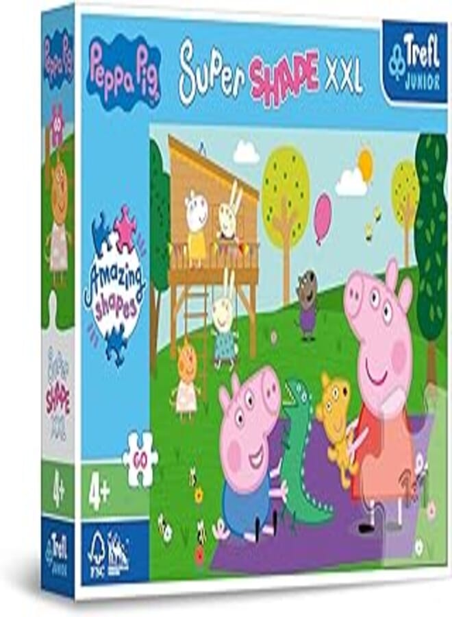 Trefl Puzzles - "60 XXL" - Playing with my little brother/Peppa Pig_FSC Mix 70% 50011