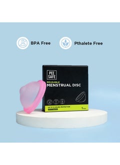 PEESAFE Pee Safe Reusable Menstrual Disc | 1 Reusable Menstrual Disc + 1 Spandex Storage Pouch | Capacity of 55 ml | Made of Medical Grade Silicone  - Image 3