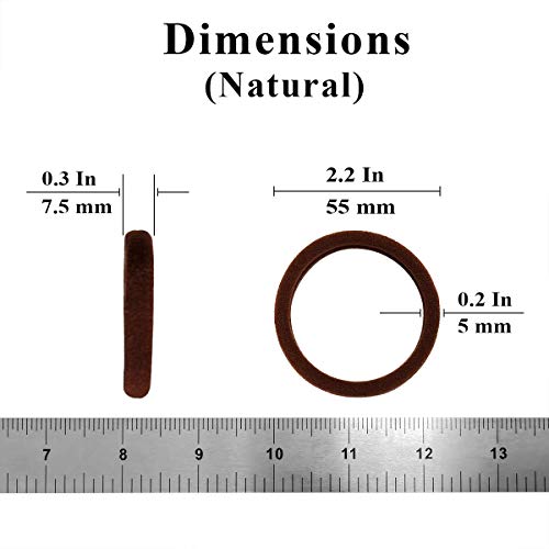 AwEx Seamless Brown Ponytail Holders,30 PCS,Medium Thickness and Large Loop,Wrist Wearable Hair bands,No Metal Hair Elastics,No Pull Hair ties - Image 2