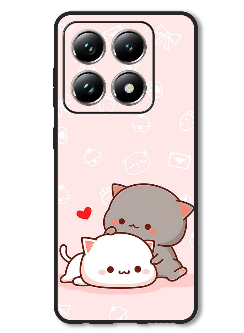 Theodor Case Compatible with Xiaomi 14T Pro Protection Shockproof Bumper Cover Cat Lovers - Image 1