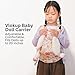 Vlokup Baby Doll Carrier Adjustable Doll Carrier for Little Girls Front Back Wear Made with Soft Fabric Fits Dolls Stuffed Animals up to 20 Inches Rose - Image 4