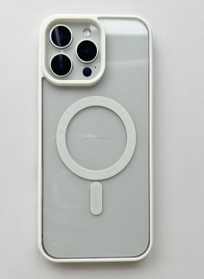 Magsafe Case for iPhone 12 Pro Max Magsafe Clear Cover Magnetic Wireless Charging Support, Shockproof Protection, Scratch-Resistant for iPhone 12 Pro Max - White  - Image 3