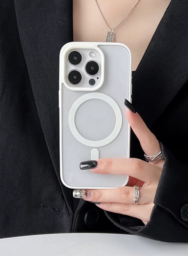 Magsafe Case for iPhone 12 Pro Max Magsafe Clear Cover Magnetic Wireless Charging Support, Shockproof Protection, Scratch-Resistant for iPhone 12 Pro Max - White  - Image 5