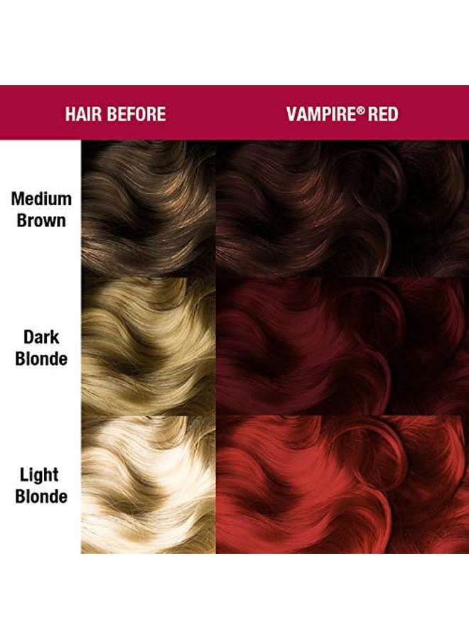 Manic Panic لون شعر أحمر مصاص الدماء - معزز - صبغة شعر شبه دائمة - لون أحمر دموي عميق يمكن أن يعطي درجات بورجوندي للشعر غير المبيض - للشعر الداكن والفاتح - نباتي، خالي من PPD والأمونيا (4 أونصات) - Image 3