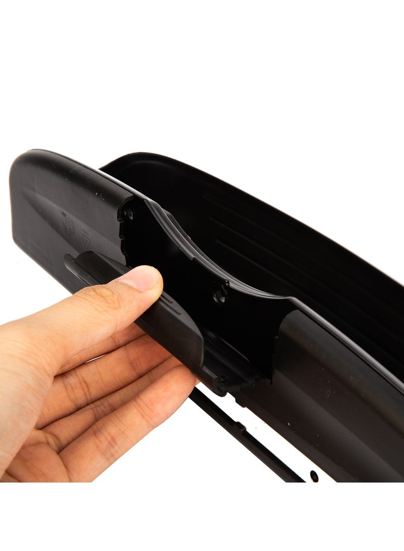 Deli E0121 Adjustable 4-Hole Punch - 10-Sheet Capacity, 80mm Depth & Front-Eject Container