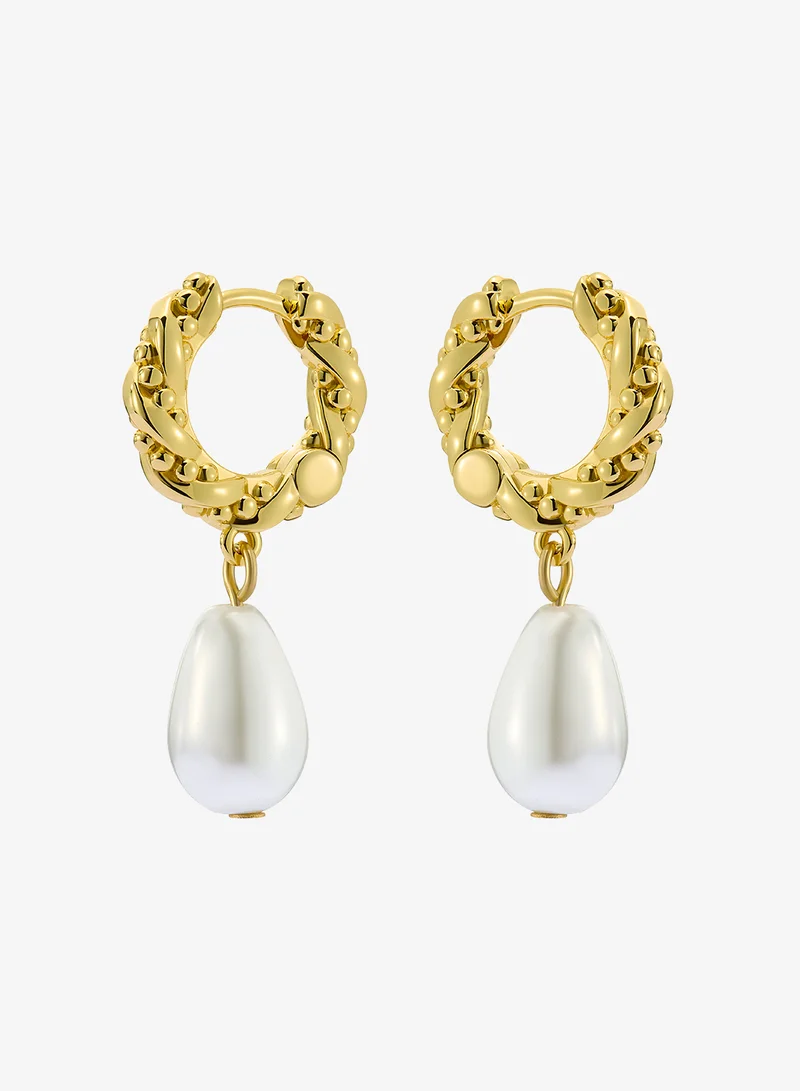 Twisted Pearl Drop Earrings