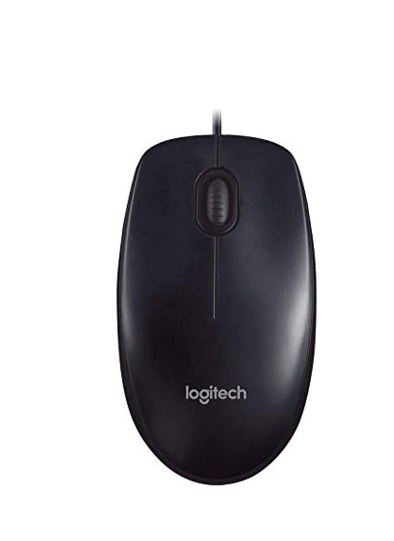Logitech M90 Wired USB Mouse, 1000 DPI Optical Tracking, Ambidextrous PC/Mac/Laptop