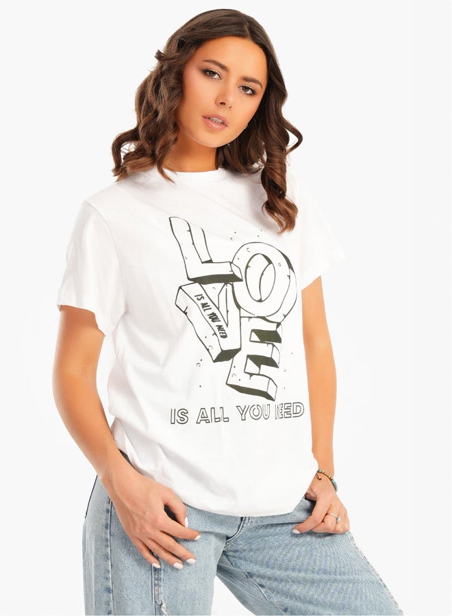 Clue Printed White T-Shirt - Image 2