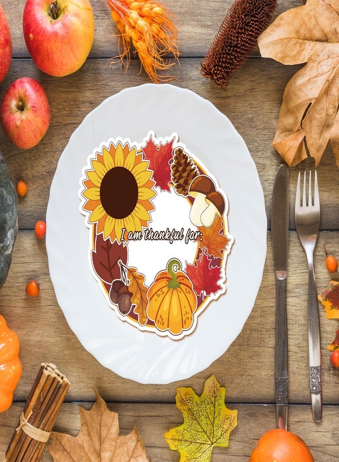 Moon Boat 220pcs Thanksgiving Place Cards for Table Decor - Fall Turkey Pumpkin Cutout Set for Thankful Bulletin Boards, Classroom, Gratitude Card, Plate Decorations - Image 4