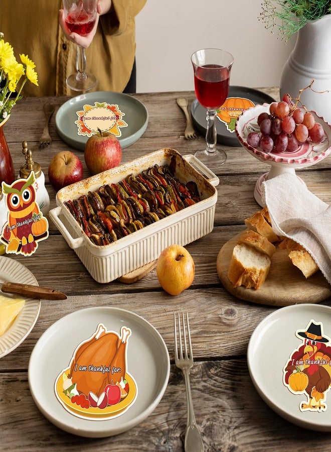 Moon Boat 220pcs Thanksgiving Place Cards for Table Decor - Fall Turkey Pumpkin Cutout Set for Thankful Bulletin Boards, Classroom, Gratitude Card, Plate Decorations - Image 2