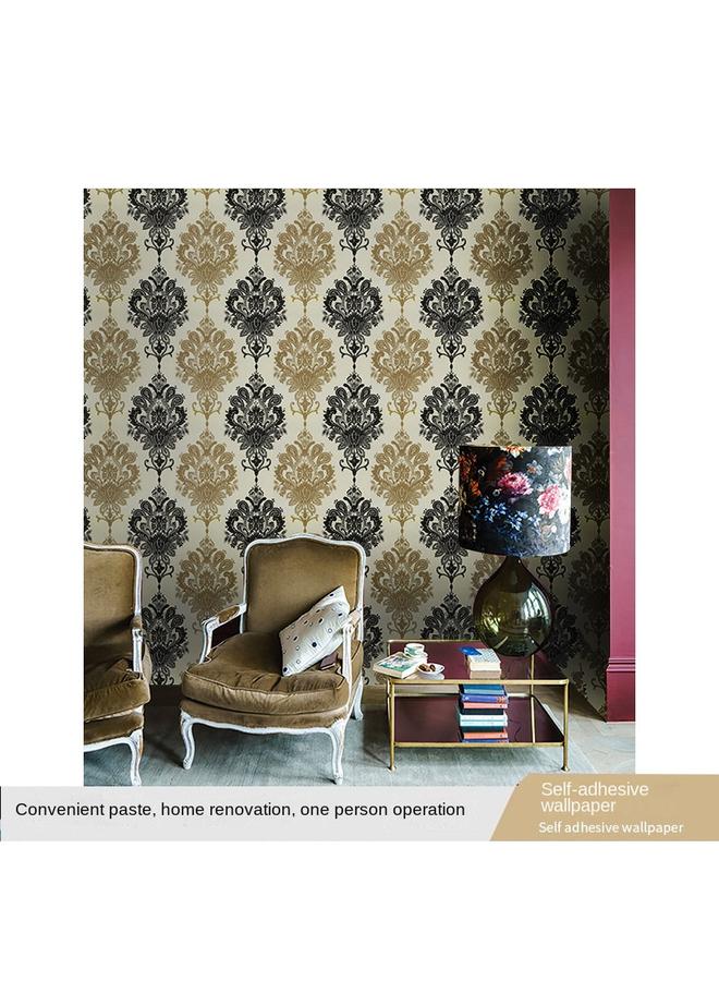 Bluejw Retro European-style Self-adhesive Wallpaper Wallpaper Living Room Self-adhesive Wallpaper Living Room Damascus Wallpaper Manufacturers - Image 2