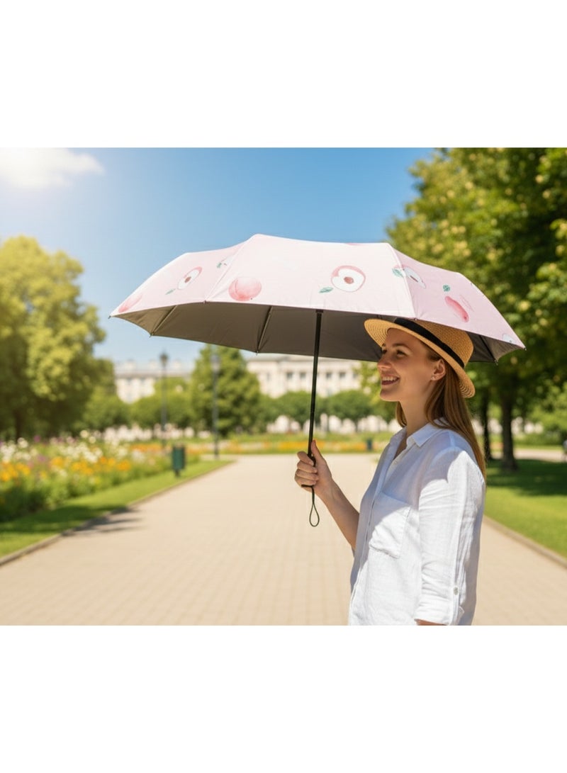 شمسية قابلة للطي واقية من الشمس والمطر | مثالية للسفر بألوان صيفية مبهجة. - Image 2