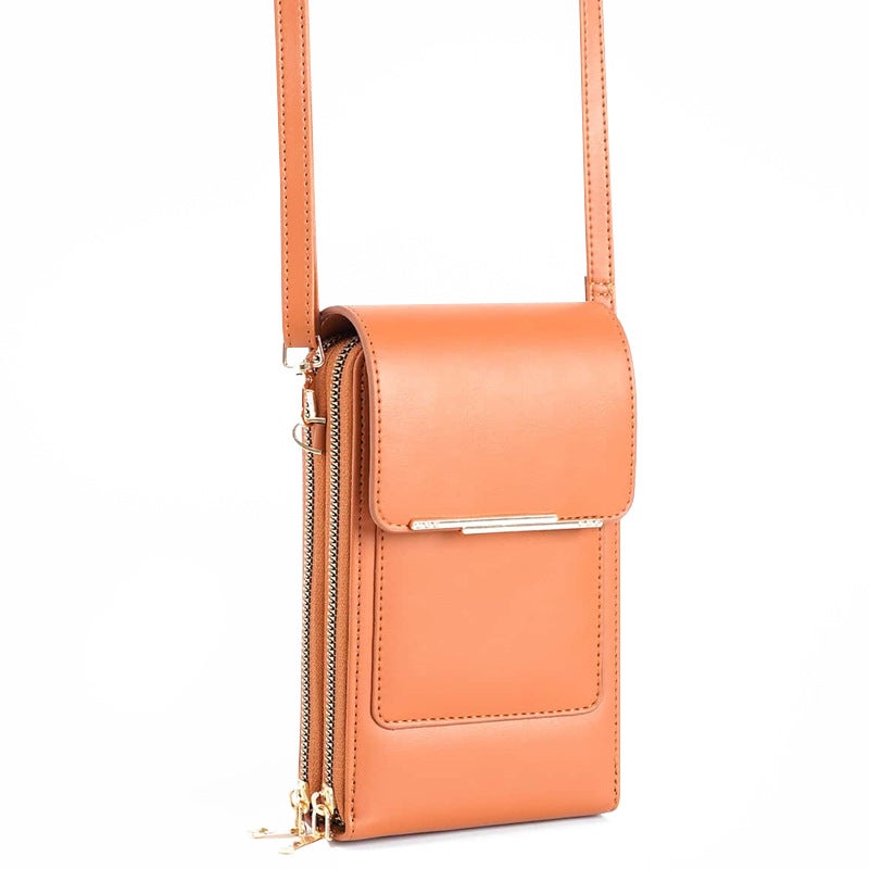 2023 Touch Screen Phone Bag Solid Color Simple Trendy Wallet Shoulder Bag Crossbody Bag Women'S Bag Portable - Image 1