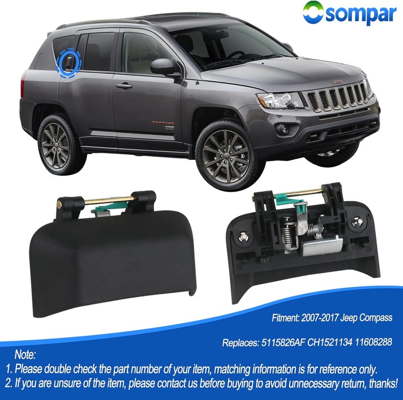 Osompar Exterior Door Handle for Jeep Compass 2007-2017 - Image 2