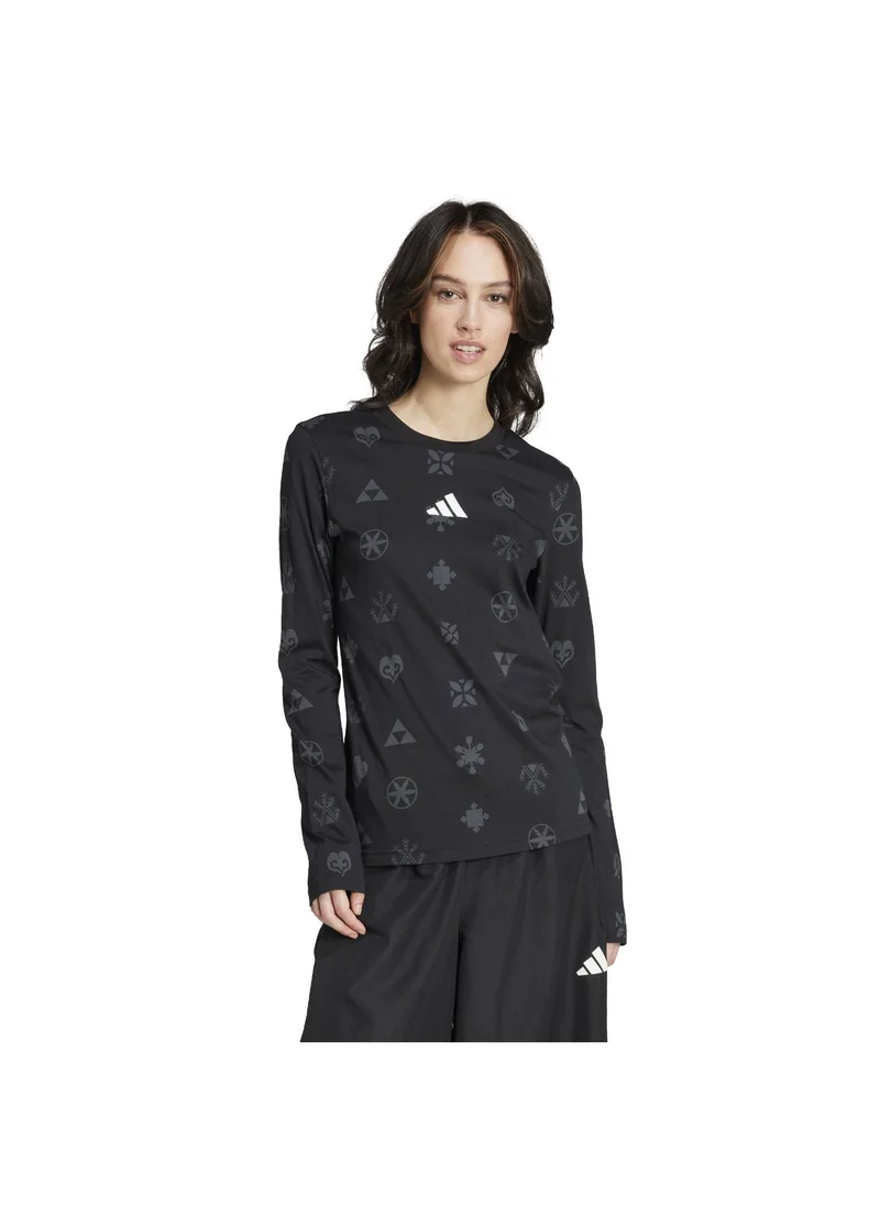 Adidas Bloom Sky Print Long Sleeve Long-Sleeve Top