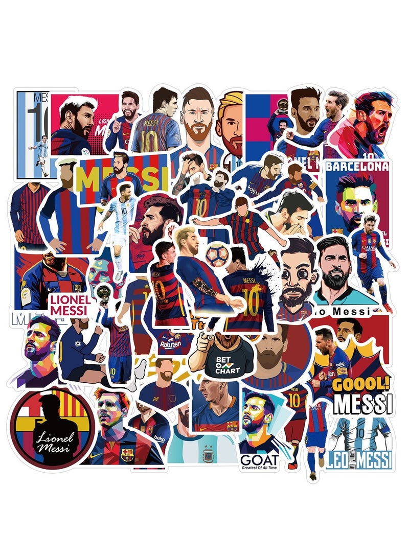 50 قطعة من ملصقات الفينيل المقاومة للماء من MESSI اللطيفة