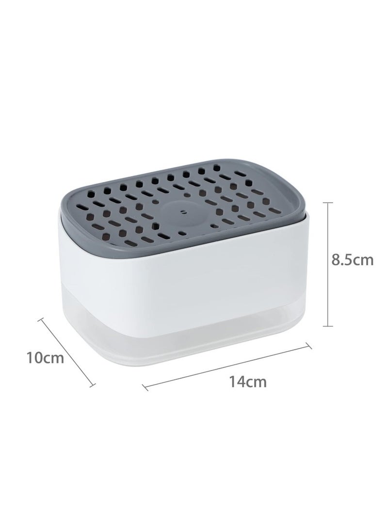 2 in 1 Kitchen Soap Dispenser with Sponge Holder - Image 3