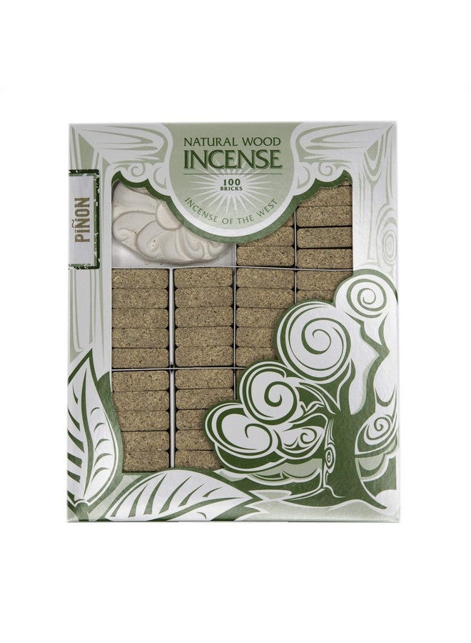 Incienso de Santa Fe Incienso de Santa Fe - Piñon Natural Wood Incense Bricks with Holder, 100 Count - Made in The USA - Image 1