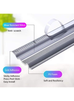 Sweet seven 197 Inch/5M Window Weather Stripping Door Seal Strip Draft Stoppers for Bottom of Doors Self-Adhesive Weather Stripping Window Insulation for Winter Soundproof Anti-Collision  - Image 4