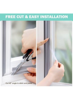 Sweet seven 197 Inch/5M Window Weather Stripping Door Seal Strip Draft Stoppers for Bottom of Doors Self-Adhesive Weather Stripping Window Insulation for Winter Soundproof Anti-Collision  - Image 5