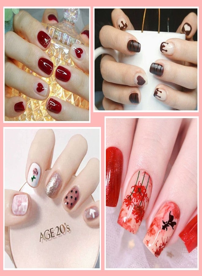 SILPECWEE 20 Sheets Valentine's Day Nail Polish Stickers Decals Nail Wraps for Women Gel Nail Strips Self Adhesive Nail Polish Strips Holiday Manicure Design for Nail Art with 1pc Nail File - Image 4