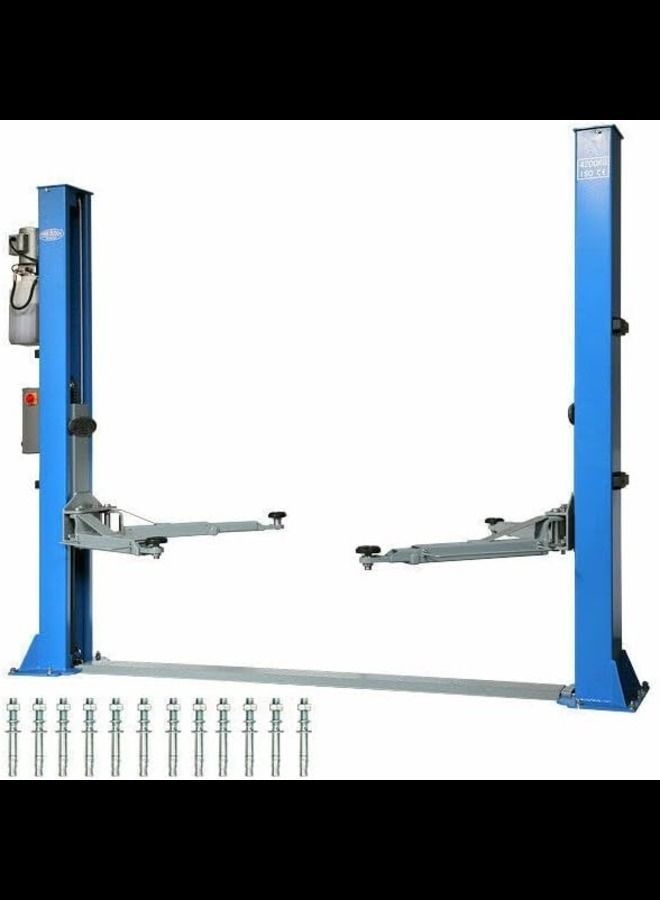 ABBASALI Lock Release 4 Ton Electric two post above ground lift is designed to raise cars and trucks for easy access to wheel assemblies - Image 1