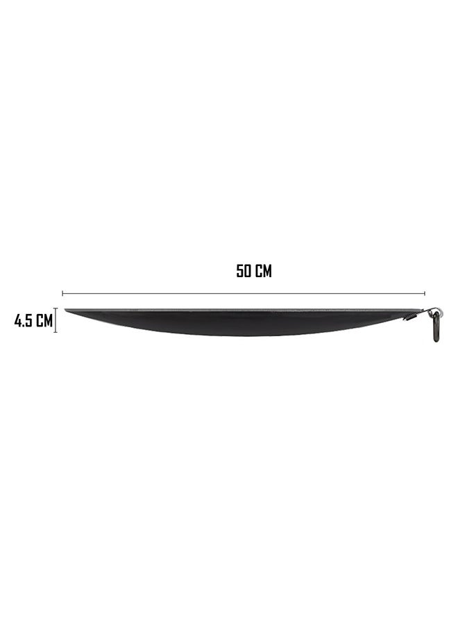 Lion - Lion Iron Ring Tawa with  One-Side Ring Handle – No. 20, 50 cm, Heavy-Duty Iron for Even Heating, Perfect for Large Dosa, Roti, and Flatbreads - Image 1
