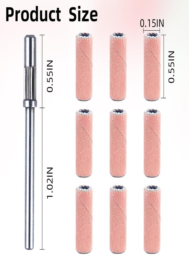 TKYZMS 100 Pcs (240 Grit Pink) Mini Sanding Bands for Nail with 3.1MM Mandrel Nail Drill Bits,Small Sanding Band Nail Extreme Fine Grit Sanding Band,Applicable to Acrylic Nails Gel Manicure - Image 3
