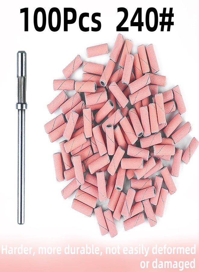TKYZMS 100 Pcs (240 Grit Pink) Mini Sanding Bands for Nail with 3.1MM Mandrel Nail Drill Bits,Small Sanding Band Nail Extreme Fine Grit Sanding Band,Applicable to Acrylic Nails Gel Manicure - Image 4